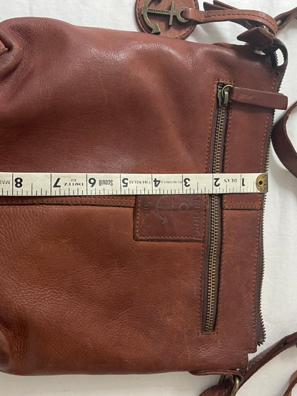 Harbour 2nd distressed leather crossbody bag and wallet set - Picture 7 of 12